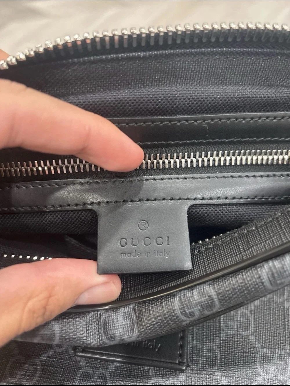 Gucci GG Supreme Black Belt Bag Waist Bag New